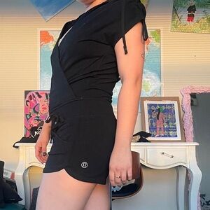 LULULEMON RARE Work It One Piece Hooded Romper Rare and Retired Jumper Shorts